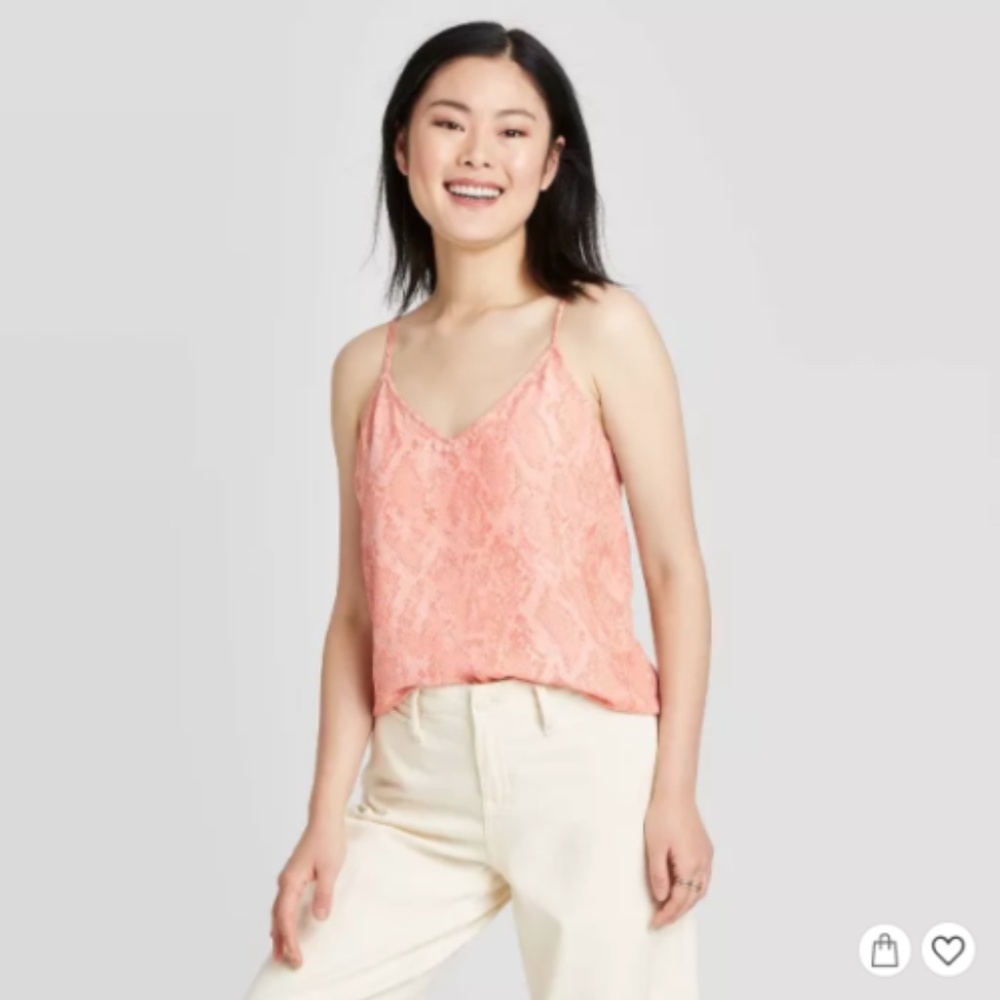 A new Day pink snakeskin print tank top